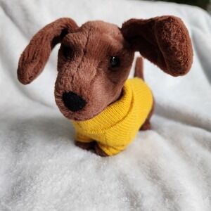 Jellycat YELLOW SWEATER SAUSAGE DOG - Retired - 9" Dachshund